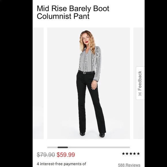 Mid Rise Barely Boot Columnist Pant (NWOT) - Picture 5 of 5